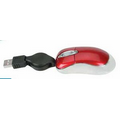3D Super Mini Optical Mouse with Retractable Cord